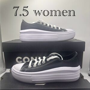 Converse Women's Black and White Platform Sneakers